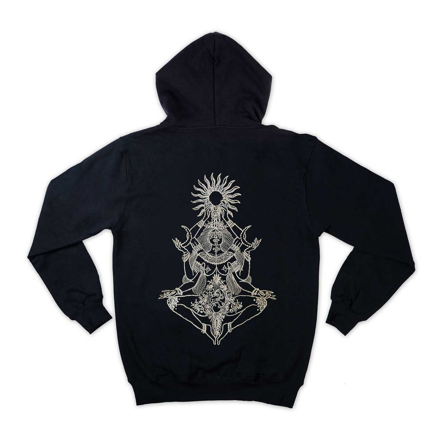 Goddess Kali Embroidered Loose Fit Unisex Hoodie