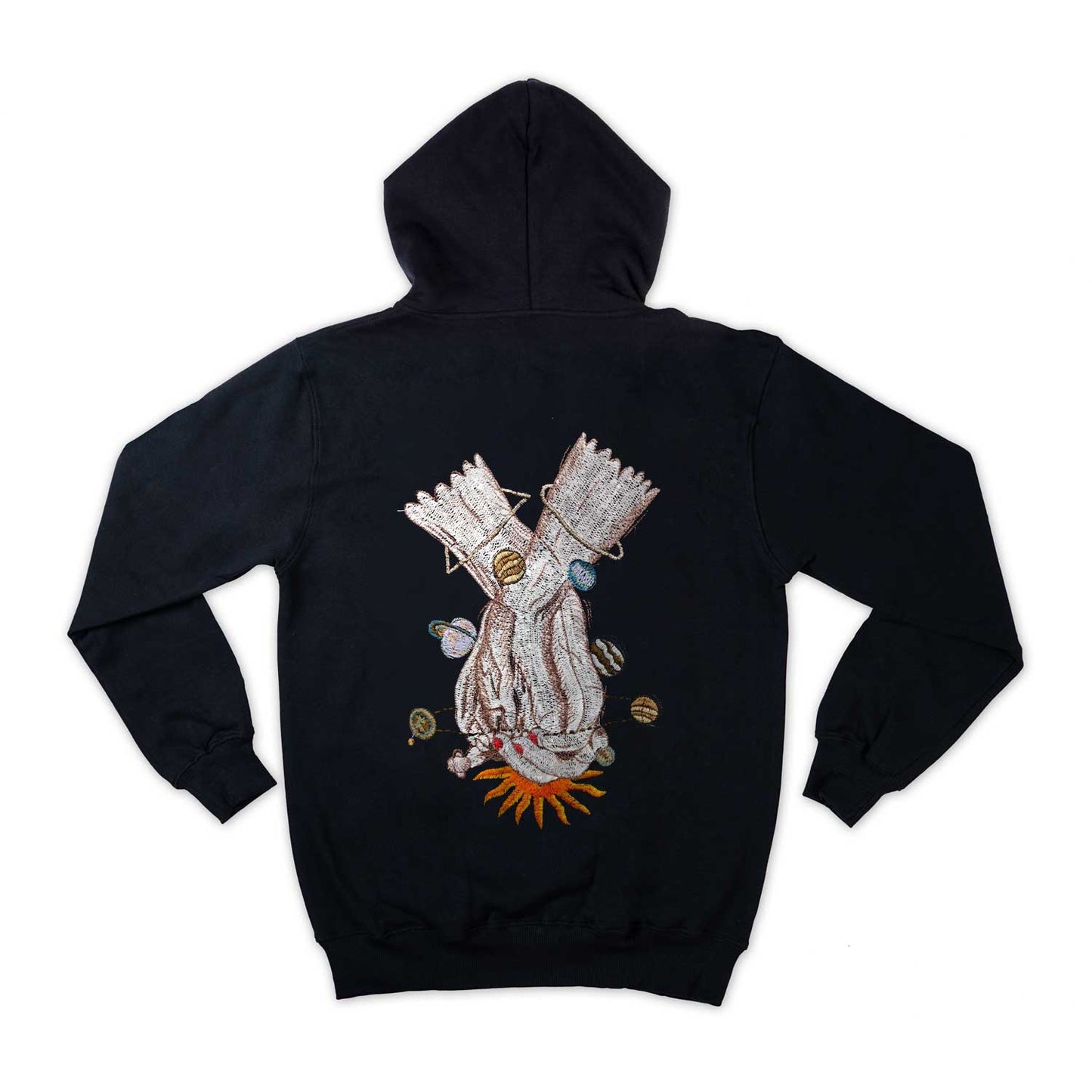 Cosmic Hand Embroidered Loose Fit Unisex Hoodie