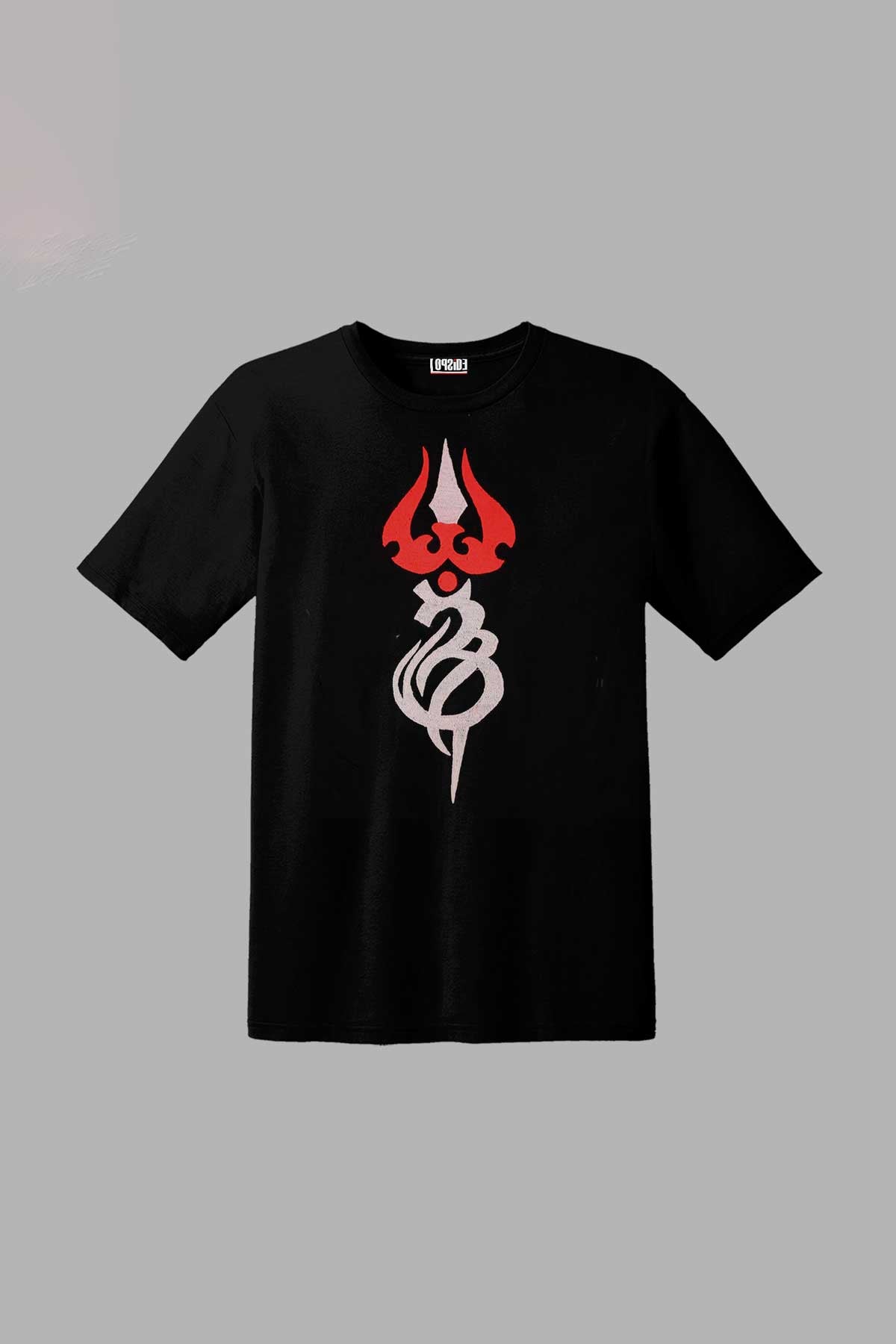 Mahadev Trishul Embroidered Artwork Half Sleeve Oversized Unisex T-shirt