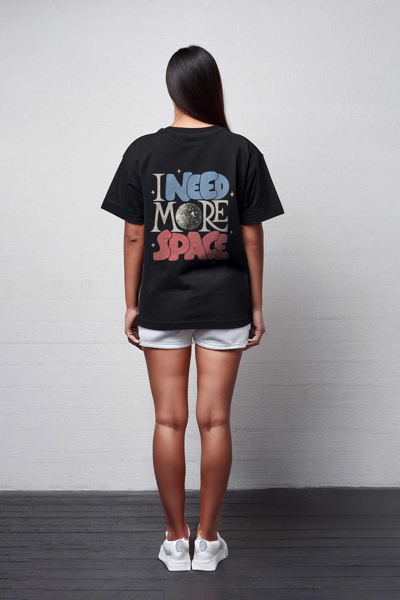 "I need More Space" Graphic Art Oversized T-shirt For Women