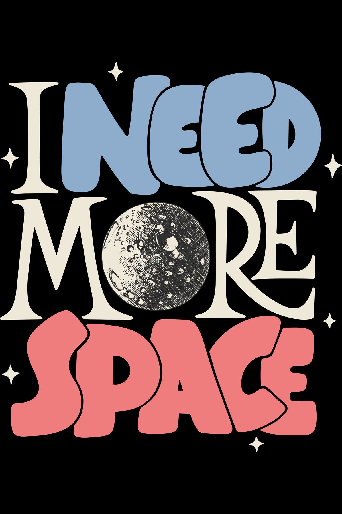 "I need More Space" Graphic Art Oversized T-shirt For Men