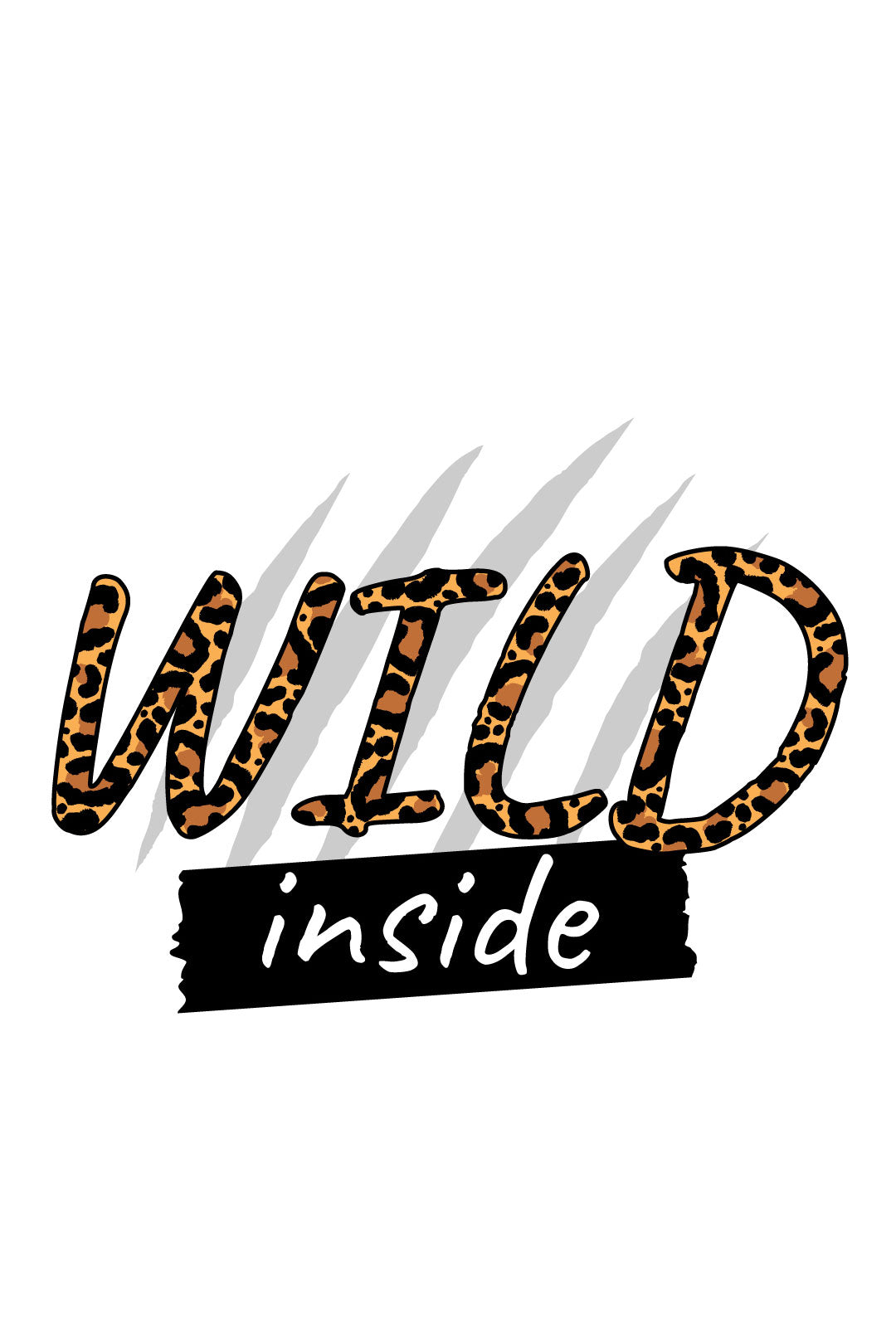 Wild Inside Graphic Art White Half Sleeve T-shirt For Women