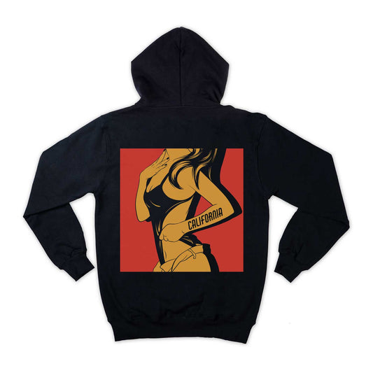 Wome Hand Drawn Illustration Art Loose Fit Unisex Hoodie