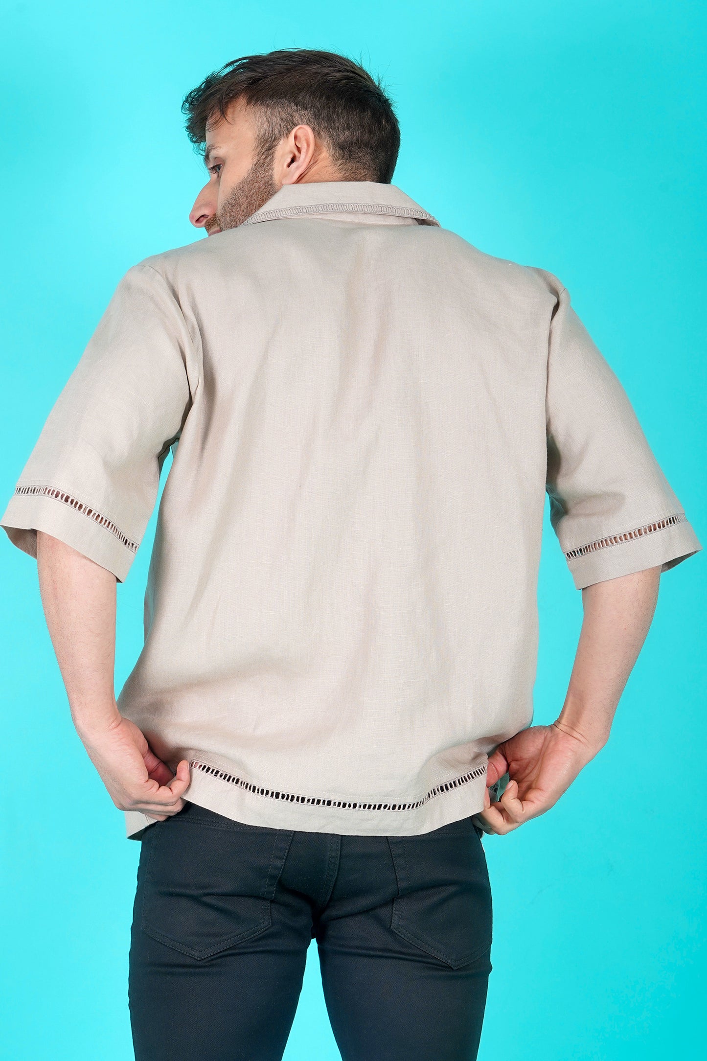 Alexander Men's Linen Drop Shoulder Shirt