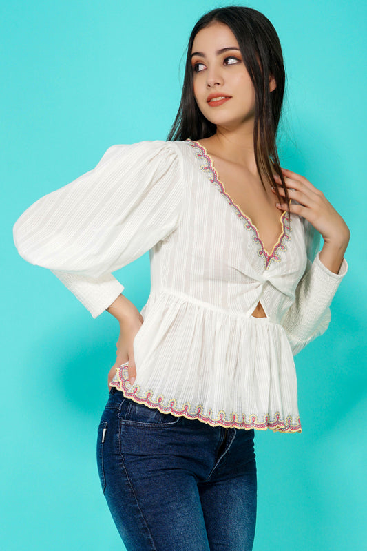 Kat Embroidered Blouse